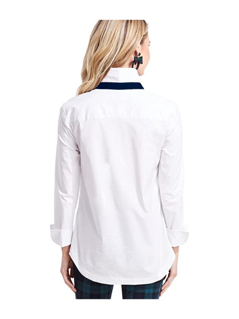 Vineyard Vines White Blouse Top - Collared V-Neck, Size Small, New With Tag - Picture 2 of 2